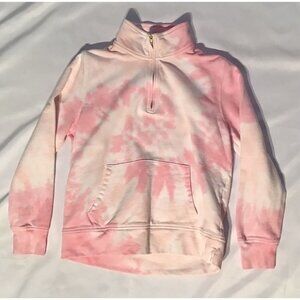 J Crew - 1/4 zip - pullover Barbie Core preppy - tie dye - Size Small